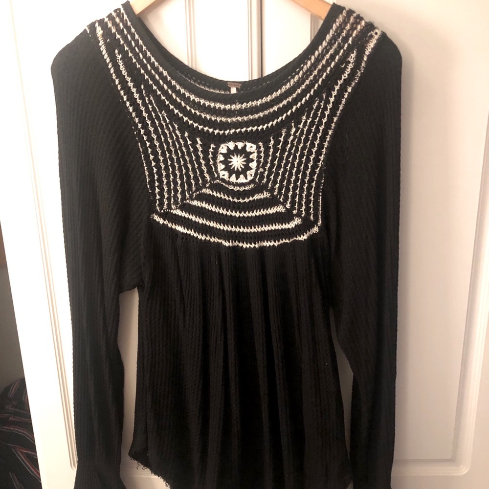 Free People Knit Long sleeve flowy top